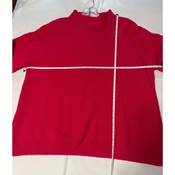 Stitches + Stripes Womens Hot Pink Waffle Knit Sweater XL - Picture 9 of 10